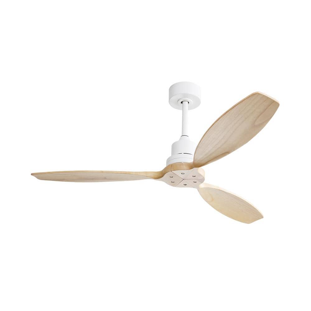 52 in. Indoor/Outdoor White Ceiling Fan with Remote Control and 6-Speed Rev