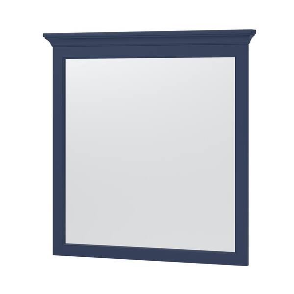 Unbranded 32 in. W x 32 in. H Square Wood Framed Wall Mount Modern Decor Bathroom Vanity Mirror