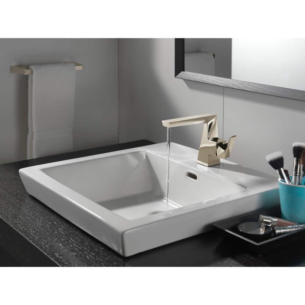 Modern Trillian Single Handle 6" Polished Nickel Bathroom Faucet