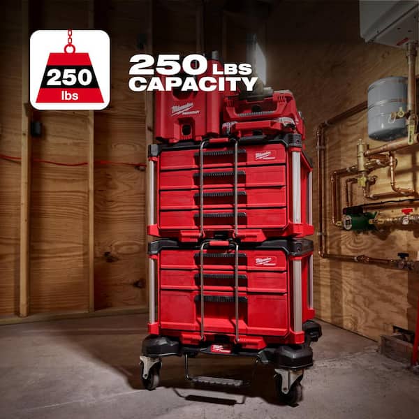 Milwaukee - PACKOUT Dolly 24 in. x 18 in. Black Multi-Purpose Utility Tool Cart