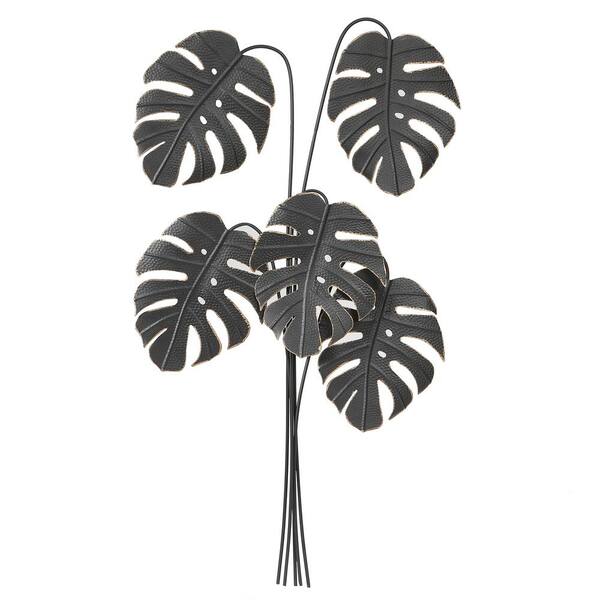 Luxen Home Metal Tropical Plants Wall Decor WHA741 The Home Depot