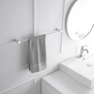 4-Piece Bath Hardware Set with Towel Bar Towel Hook and Toilet Paper Holder in Polished Chrome