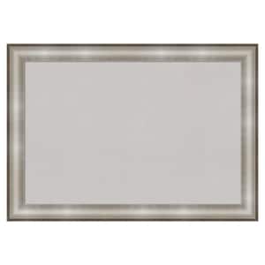 Imperial Silver Framed Grey Corkboard 41 in. x 29 in Bulletin Board Memo Board