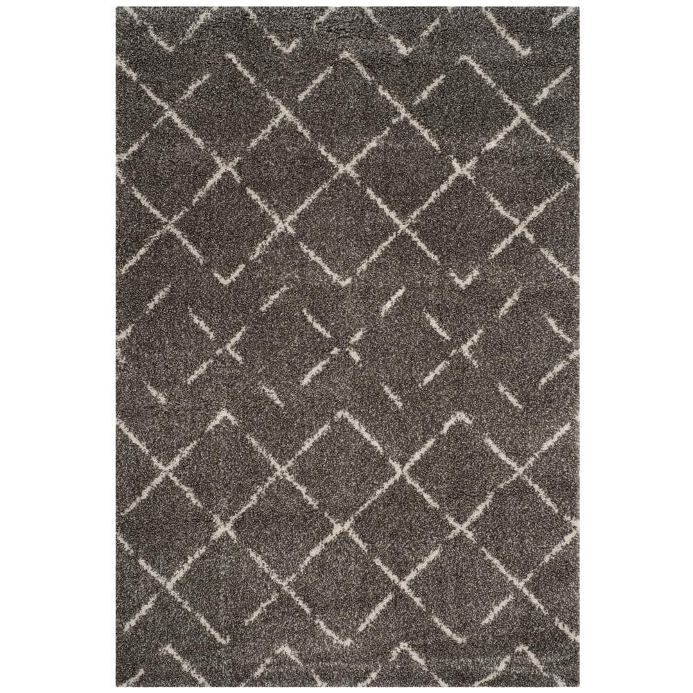 Arizona Shag Brown/Ivory Doormat 3 ft. x 5 ft. Geometric Area Rug price history on PriceWatchPro