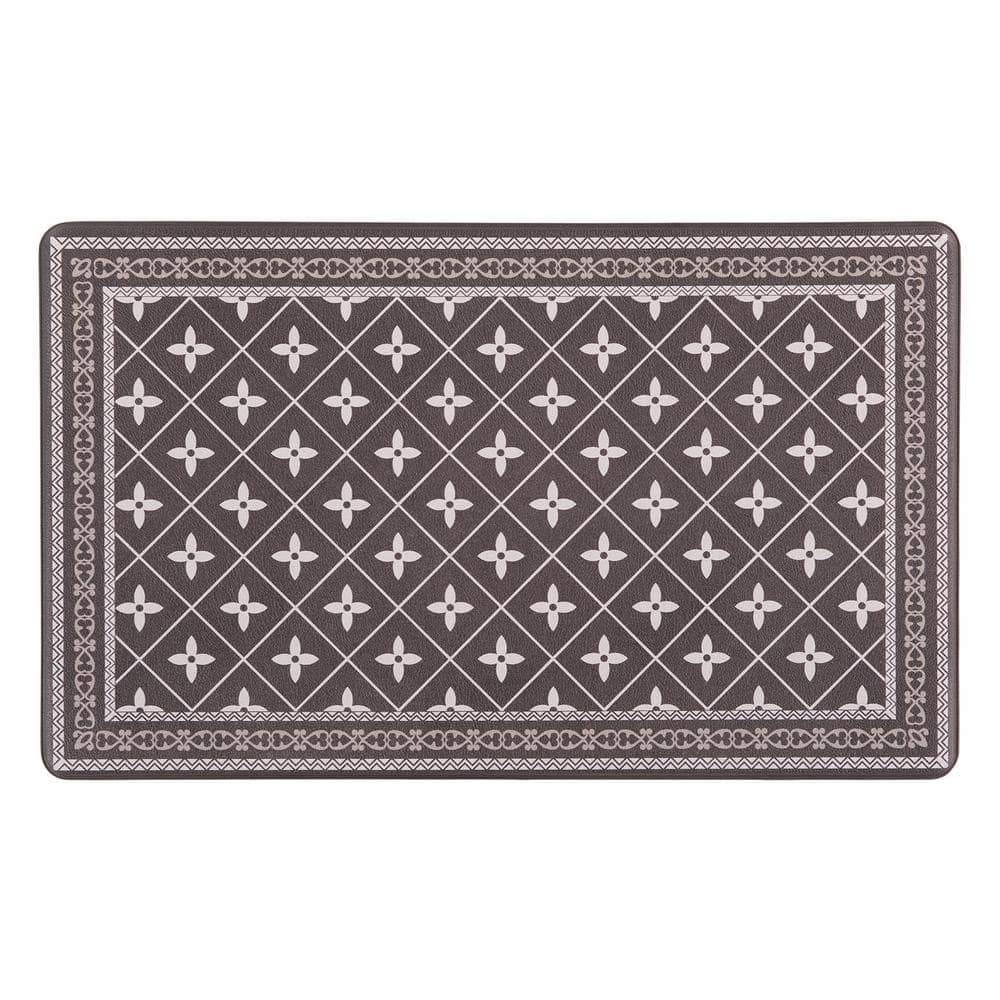 RAY STAR RayStar Black 20 in. x 31.5 in x 0.31in PVC Kitchen Mat