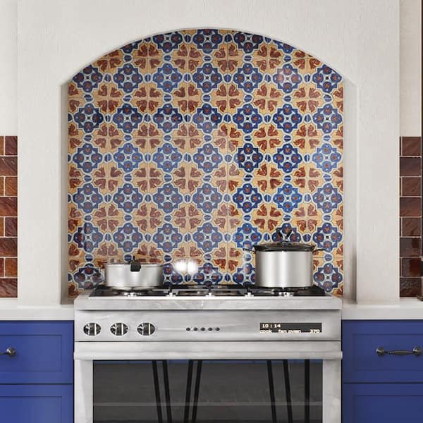 Provincial Deco Alhambra 6 in. x 6 in. Porcelain Wall Tile (0.25 sq. ft. /Each)