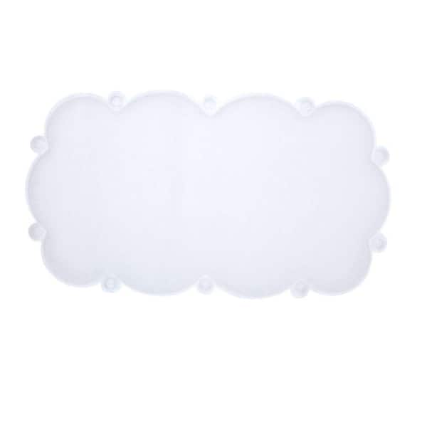 SlipX Solutions 17 in. x 29 in. Cloud Bath Mat with Microban in Clear