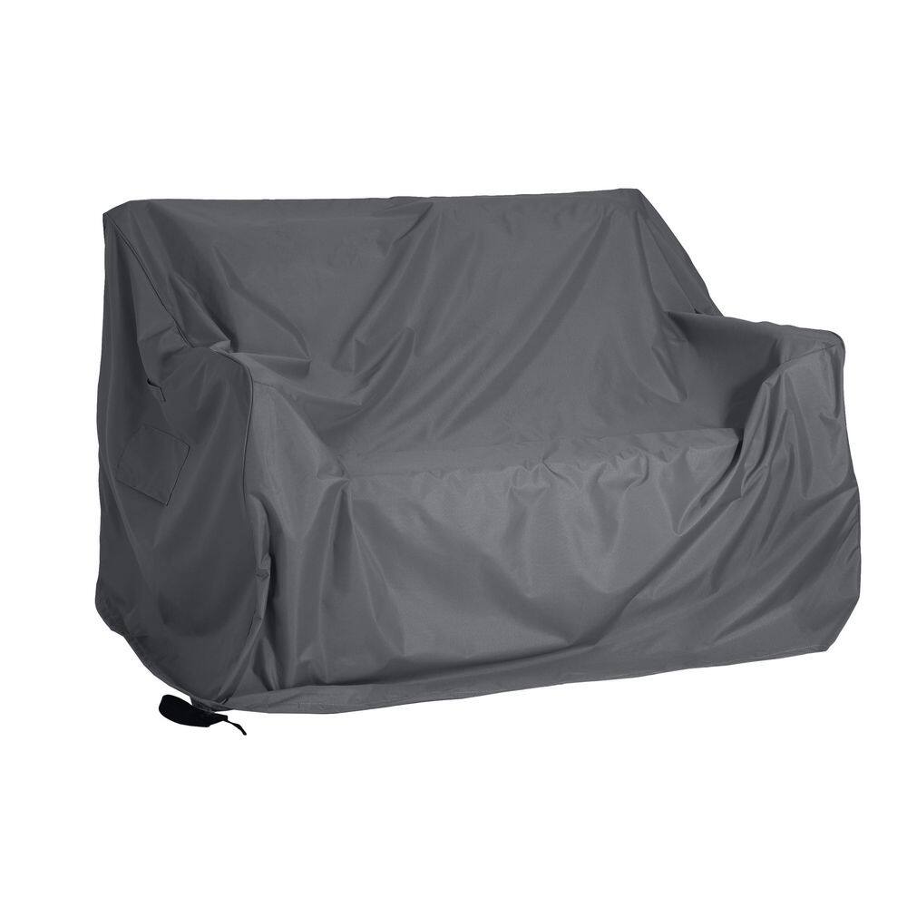 60 in. L x 36 in. W x 35 in. H Patio Outdoor Loveseat Sofa Cover Lightweight Sofa Cover w/ Adjustable Strap in Gray price history on PriceWatchPro