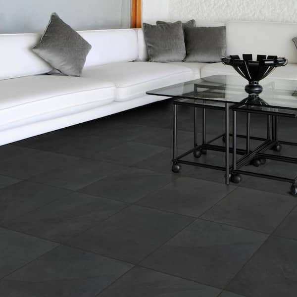 Montauk Black 12 in. x 12 in. Honed Slate Floor and Wall Tile (10 sq. ft./Case)