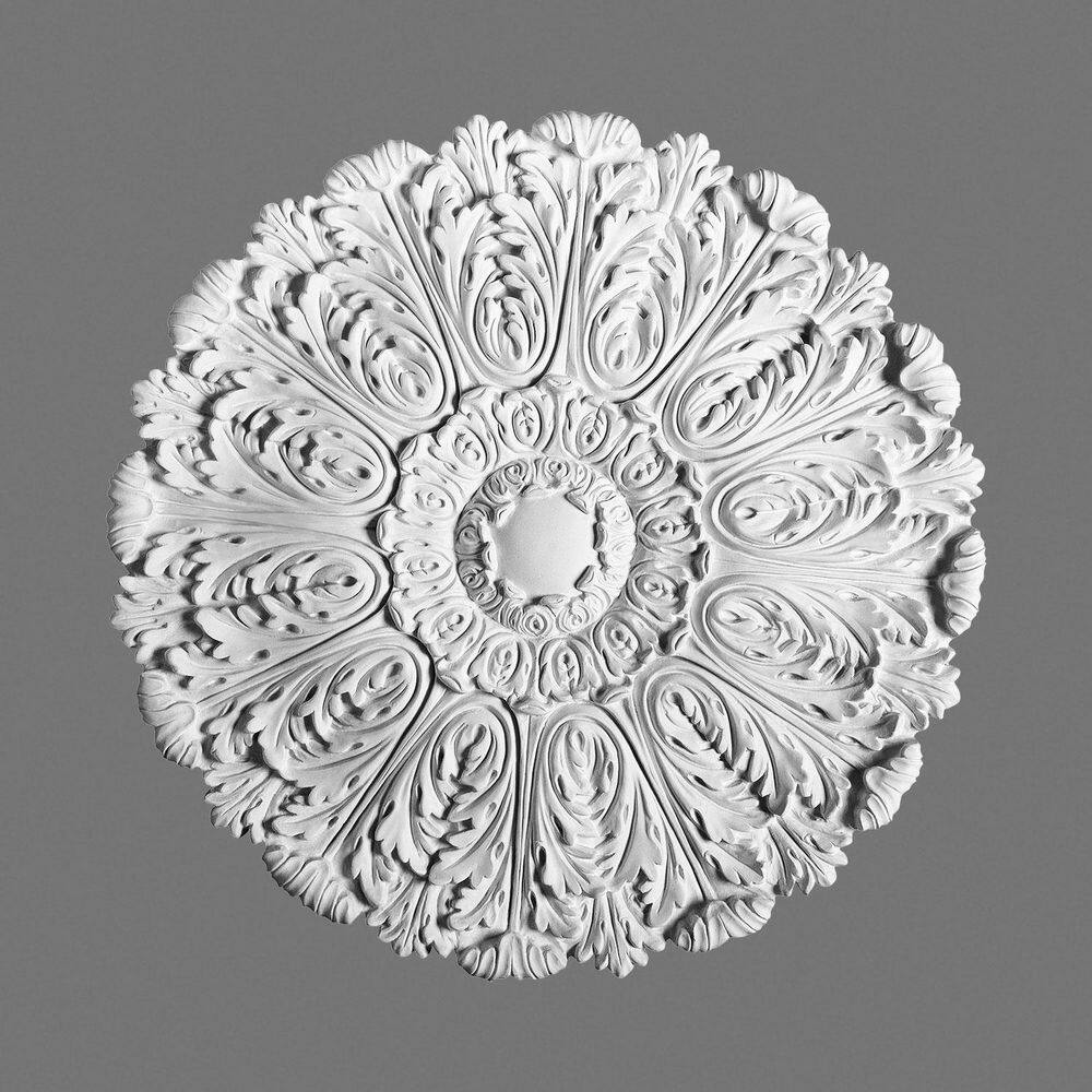 29-1/2 in x 1-3/4 in Acanthus Primed White Polyurethane Ceiling Medallion