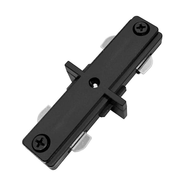 Single Circuit Track Lighting Connector: Black, 3-Wire I-Connector for H-Track