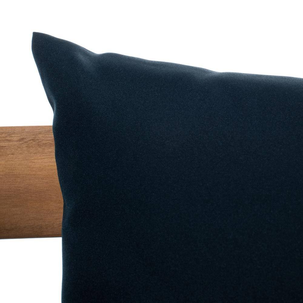 Natural Acacia Wood Daybed with Navy Cushions