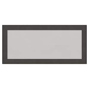 Blaine Light Pewter Narrow Framed Grey Corkboard 34 in. x 16 in Bulletin Board Memo Board