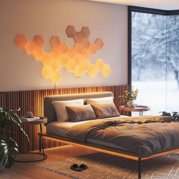 Nanoleaf Elements Wood Look Expansion Smart LED Panels (Pack of 3