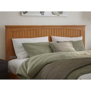 Nantucket Light Toffee Natural Bronze King Solid Wood Panel Headboard with Attachable Charger
