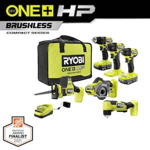ONE+ HP 18V Brushless Cordless Combo Kit (6-Tool) with (2) 1.5 Ah Batteries, Charger, and Bag