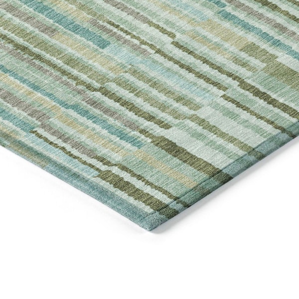 Chantille Machine Washable Indoor/Outdoor Abstract ACN2102 Aloe 1 ft. 8 in. x 2 ft. 6 in. Accent Rug