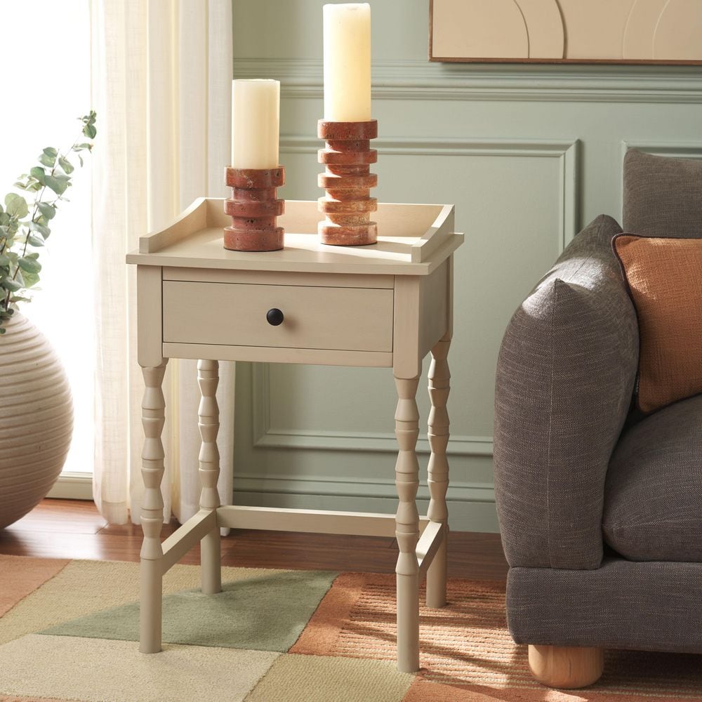 Lisian 14 in. Silver Metal End Table price history on PriceWatchPro
