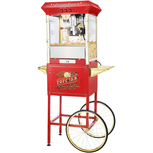 GREAT NORTHERN 8 oz. Princeton Popcorn Machine with Cart, Red