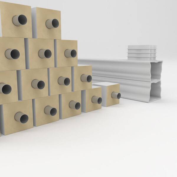 Ekena Millwork Fiberthane Arcadian Balustrade 180 in. L x 42 in. H Fiberglass Railing Kit