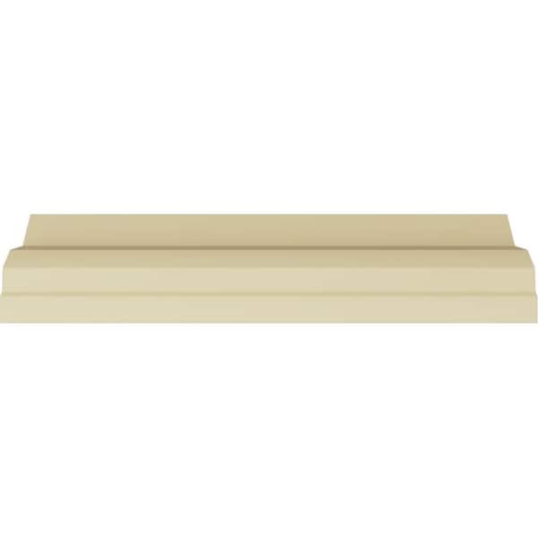 Ekena Millwork 3-7/8 in. H x 3-5/8 in. P x 5-3/8 in. F x 94-1/2 in. L Polyurethane Attica Crown Moulding (12-Pack)
