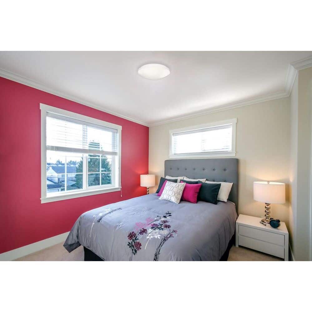 FMLR 11 in. 1-Light White/Black Selectable LED Flush Mount price history on PriceWatchPro