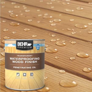 1 Gal. Transparent Penetrating Oil-Based Exterior Waterproofing Wood Stain Clear Tint Base