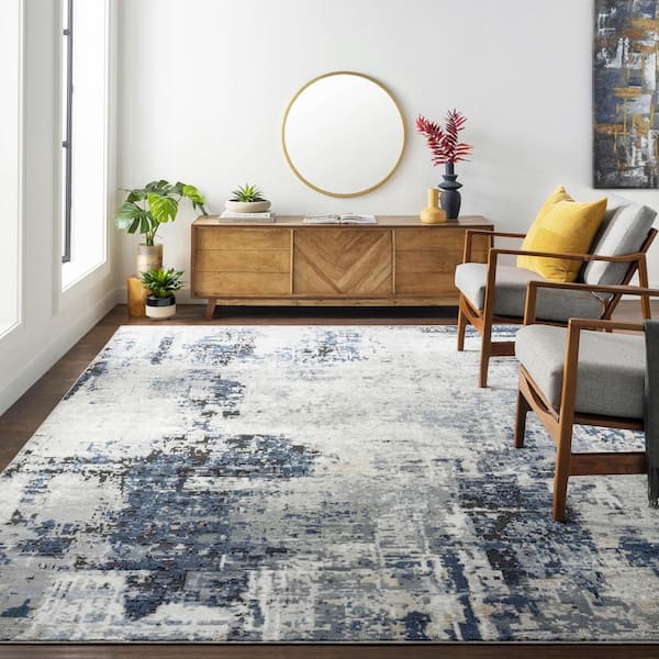Zarel Navy 6 ft. 7 in. x 9 ft. Area Rug