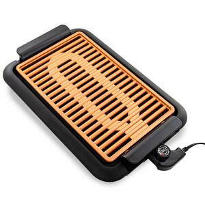 225 sq. in. Cast Iron Copper Electric Indoor Grill with Non Stick Plates