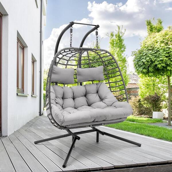 chair with swinging cocoon chair outdoor