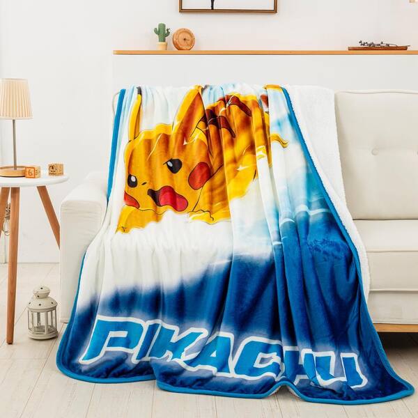 pokemon card blanket Pikachu Bolt 60 x 80 Inch Silk Touch Throw Splash into snuggles with our Squirtle Sherpa Blanket ANY NAME** Custom Pokemon Blanket,