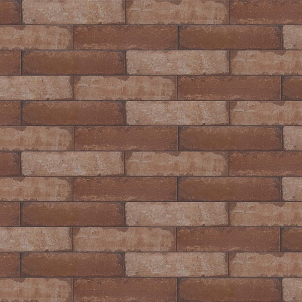Merola Tile Brickyard Red 3 in. x 11-3/4 in. Porcelain Floor and