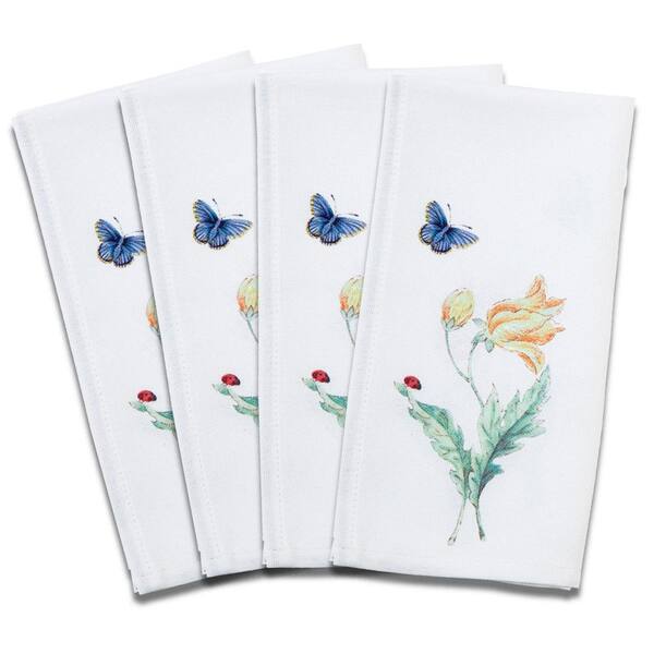 Lenox Butterfly Meadow Garden Napkins, Set of 4, Multicolor - 19"W x 19"L