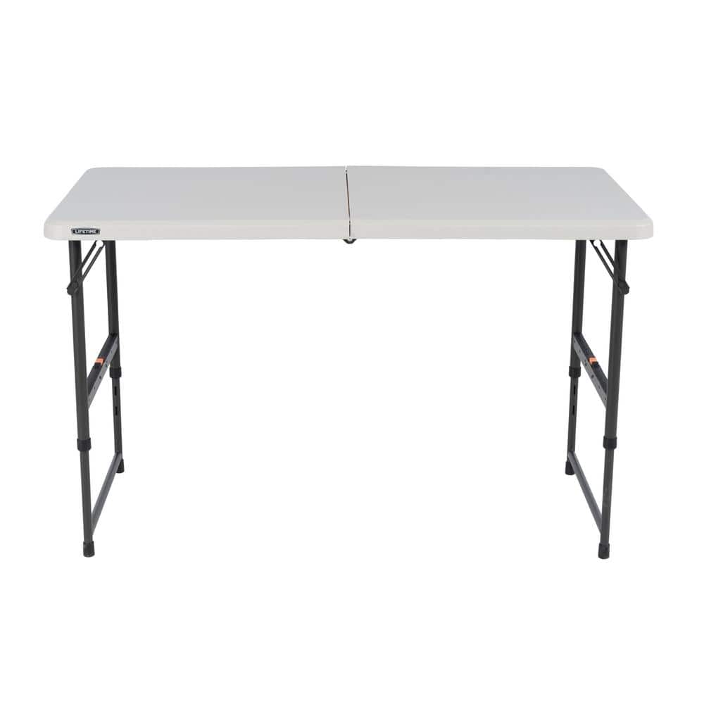 Lifetime 48 in. L Rectangle Almond Resin Adjustable Fold-In-Half