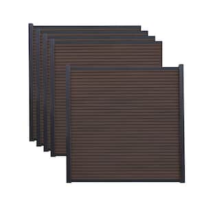 6 ft. x 6 ft. Riviera Composite Fence Panel Mahogany (5-Pack)