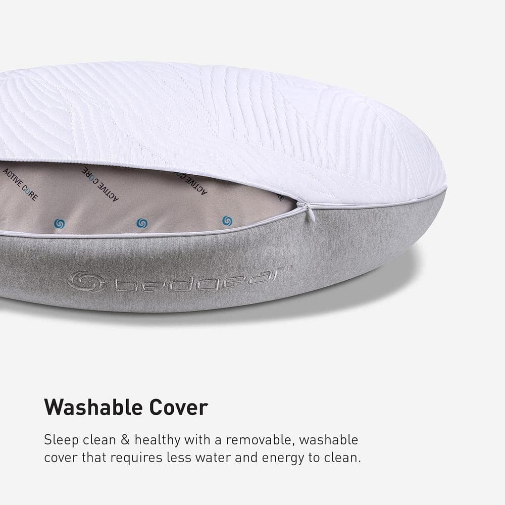 White Hypoallergenic Cooling Maternity Body Pillow with Washable Cover