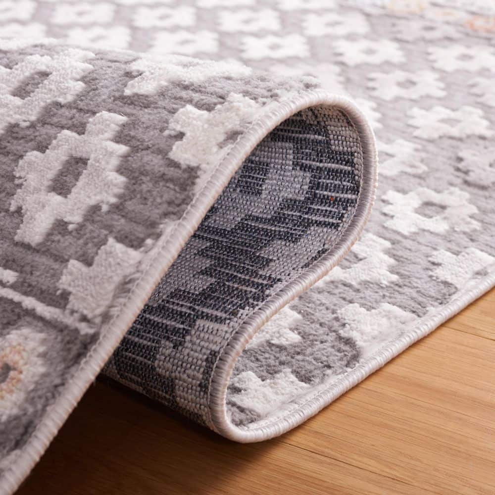 Gray Geometric Tufted 8' x 10' Wool Area Rug