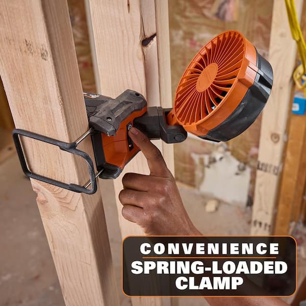 RIDGID 18V SubCompact Brushless Cordless Magnetic Clamp Fan with