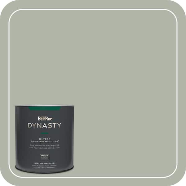 BEHR DYNASTY 1 qt. #ICC-56 Green Tea Semi-Gloss Enamel Exterior Stain-Blocking Paint & Primer