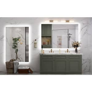60 in. W x 40 in. H Rectangular Frameless Super Bright Backlited LED Anti-Fog Tempered Glass Wall Bathroom Vanity Mirror