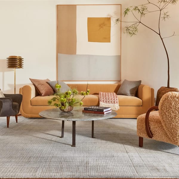 Mozai Fringed Wool-Blend Beige 8 ft. x 10 ft. Indoor/Outdoor Patio Rug