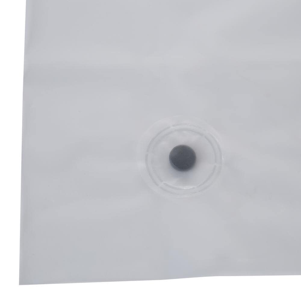 Gray Heavyweight PEVA Shower Curtain Liner with Metal Grommets
