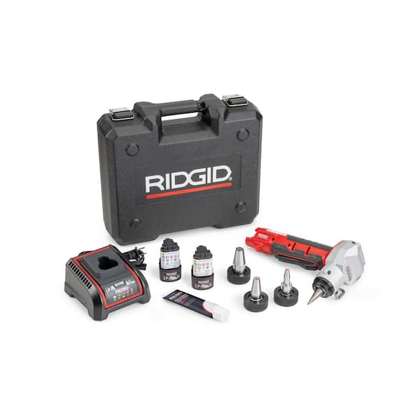 PEX Expansion Tool Kit w/ 3/4, 1/2, & 1 in. Expander Heads, 12v Battery, Charger, Expander Grease, & Carrying Case
