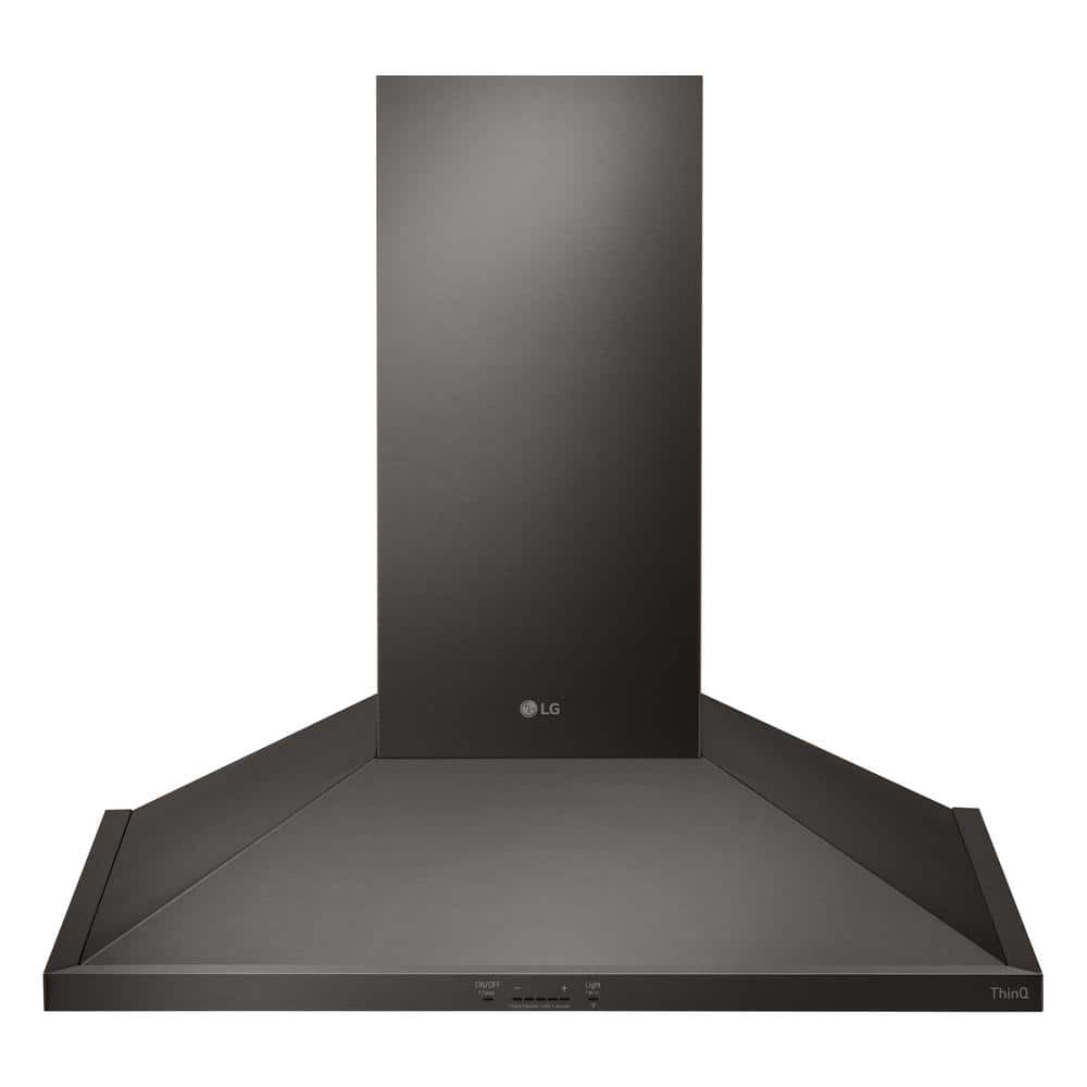 LG 36 in. Smart Wall Mount Range Hood with LED Lighting in Black Stainless Steel