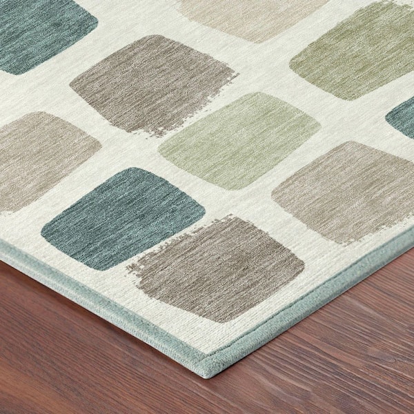 Chantille Machine Washable Indoor/Outdoor Abstract ACN2501 Ivory 5 ft. x 7 ft. 6 in. Area Rug