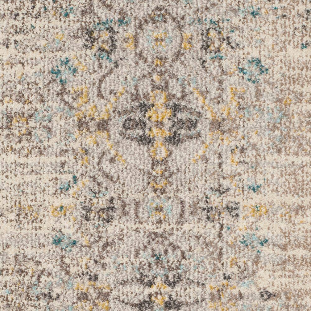 Reversible Gray Rectangular Synthetic 3' x 5' Stain-Resistant Rug