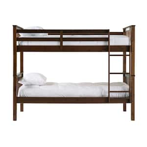 Solid Wood Twin over Twin Mission Design Bunk Bed - Walnut