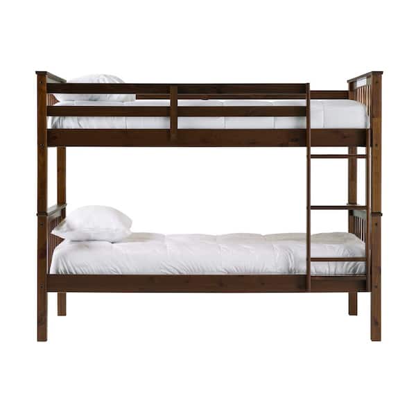 Walker Edison Furniture Company Solid Wood Twin Over Twin Mission