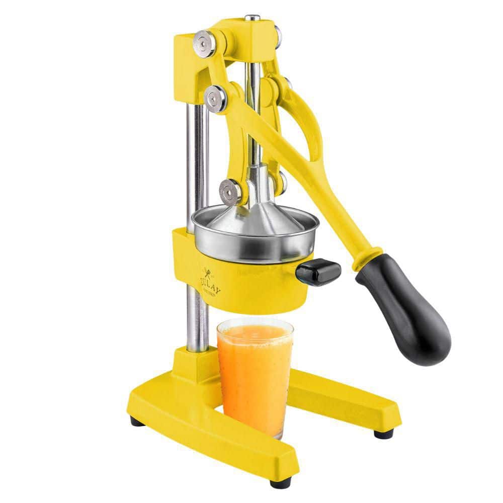 Zulay Kitchen Cast-Iron Orange Juice Squeezer-Large Yellow Z-CTRS