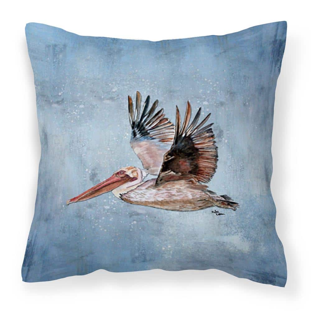 Caroline S Treasures 14 In X 14 In Multi Color Lumbar Outdoor Throw Pillow Bird Pelican Decorative Canvas Fabric Pillow 8506pw1414 The Home Depot